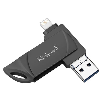 Richwell DXZ65 USB Flash Disk 32G 3 in 1 Micro USB + 8 Pin + USB 3.0 Compatible IPhone & IOS(Black) - U Disk & Card Reader by Richwell | Online Shopping South Africa | PMC Jewellery | Buy Now Pay Later Mobicred