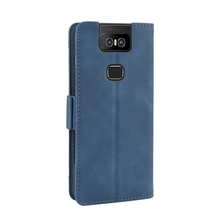 Wallet Style Skin Feel Calf Pattern Leather Case For Asus Zenfone 6 ZS630KL,with Separate Card Slot(Blue) - ASUS Cases by PMC Jewellery | Online Shopping South Africa | PMC Jewellery