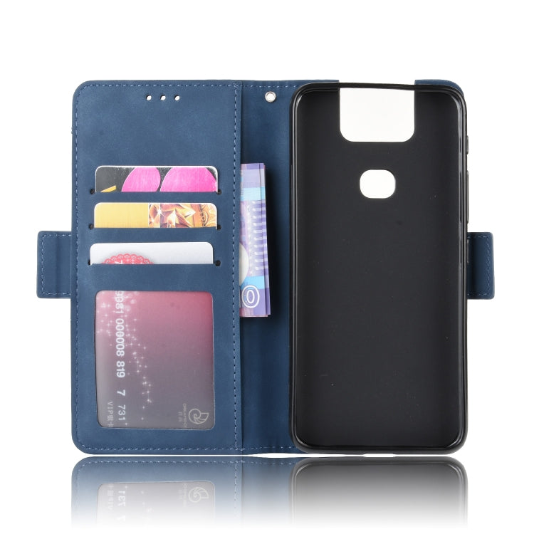 Wallet Style Skin Feel Calf Pattern Leather Case For Asus Zenfone 6 ZS630KL,with Separate Card Slot(Blue) - ASUS Cases by PMC Jewellery | Online Shopping South Africa | PMC Jewellery