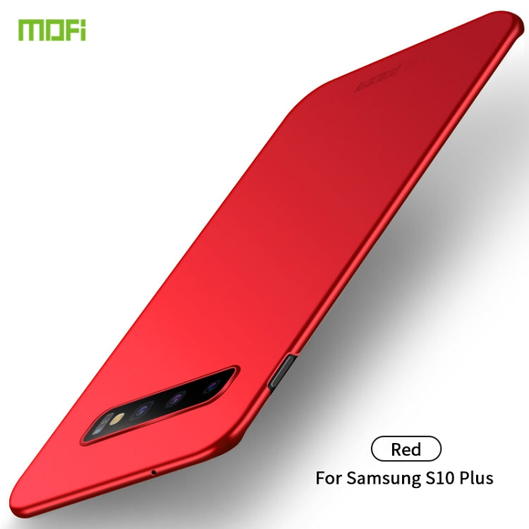 For Galaxy S10+ MOFI Frosted PC Ultra-thin Hard Case(Red) - Galaxy Phone Cases by MOFI | Online Shopping South Africa | PMC Jewellery