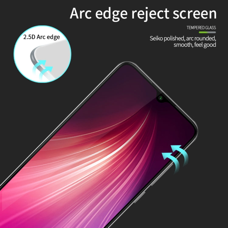 For Xiaomi RedMi Note8 MOFI 9H 2.5D Full Screen Tempered Glass Film(Black) -  by MOFI | Online Shopping South Africa | PMC Jewellery