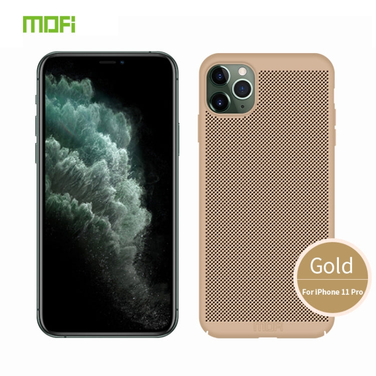 For iPhone 11 Pro MOFI Breathable PC Ultra-thin All-inclusive Protective Case(Gold) - iPhone 11 Pro Cases by MOFI | Online Shopping South Africa | PMC TechLife | Buy Now Pay Later Mobicred