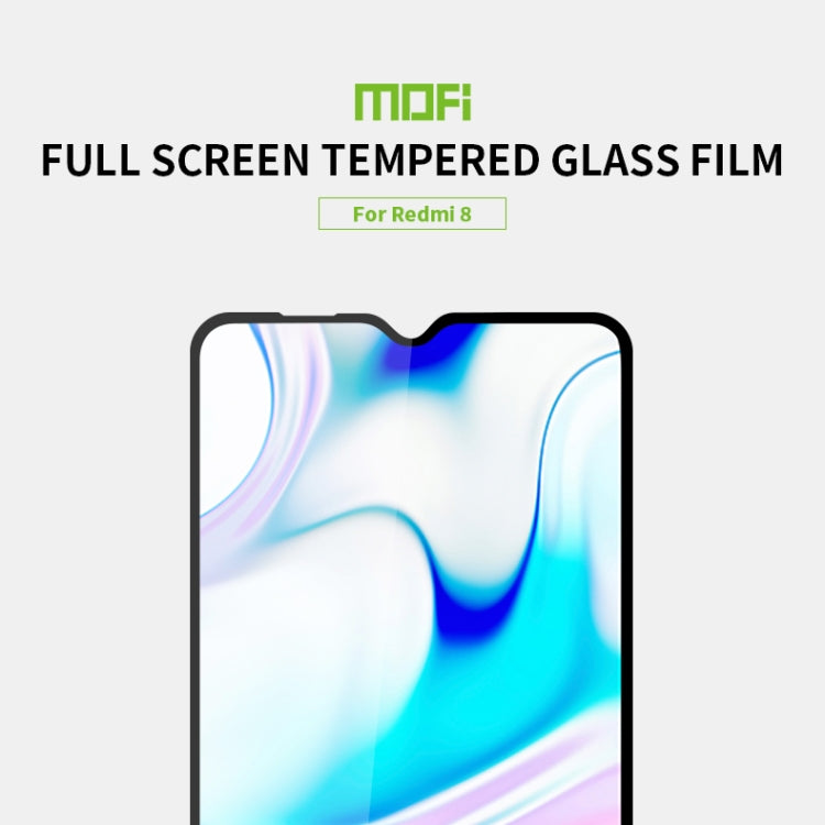 For Xiaomi RedMi 8 MOFI 9H 2.5D Full Screen Tempered Glass Film(Black) -  by MOFI | Online Shopping South Africa | PMC Jewellery