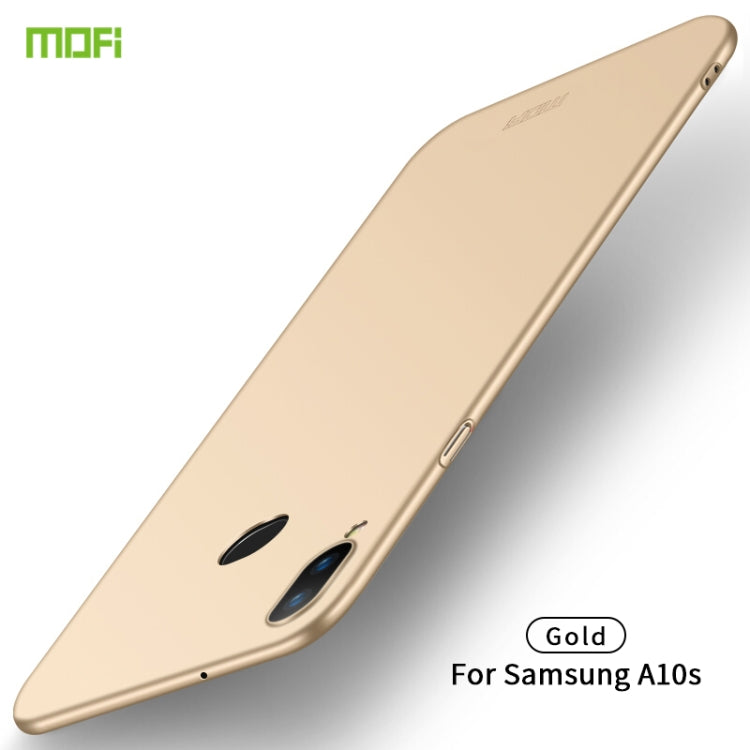 For Galaxy A10S MOFI Frosted PC Ultra-thin Hard Case(Gold) - Galaxy Phone Cases by MOFI | Online Shopping South Africa | PMC Jewellery