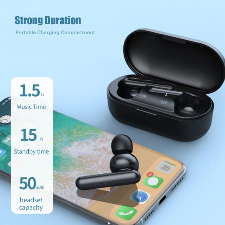 T10 Mini Touch Control Hifi TWS Wireless Bluetooth Earphones With Mic & Charger Box(Blue) - TWS Earphone by PMC Jewellery | Online Shopping South Africa | PMC Jewellery | Buy Now Pay Later Mobicred