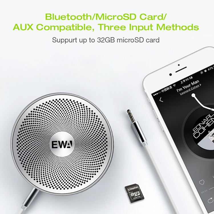 EWA A2 Pro Metal Speaker Outdoor Waterproof Bluetooth Sound Bass Speaker(Blue) - free shipping - PMC Jewellery - Order now!