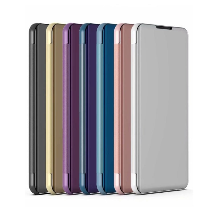 For Galaxy A31 Plated Mirror Horizontal Flip Leather Case with Holder(Black) - Galaxy Phone Cases by PMC TechLife | Online Shopping South Africa | PMC TechLife