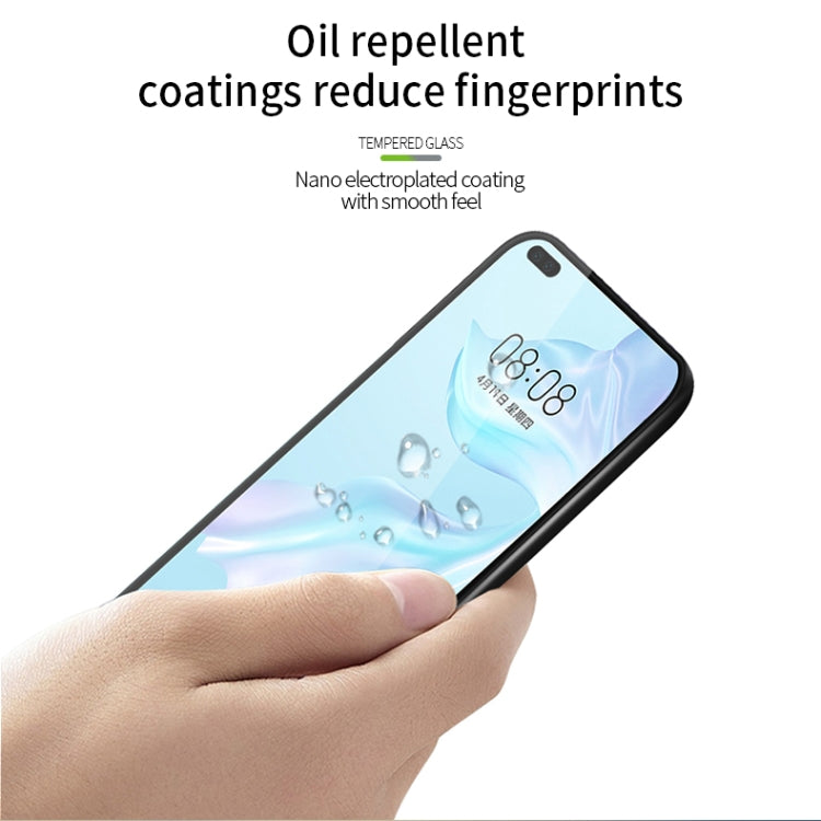 For Huawei P40 MOFI 9H 3D Explosion-proof Curved Screen Tempered Glass Film(Black) - Huawei Tempered Glass by MOFI | Online Shopping South Africa | PMC TechLife