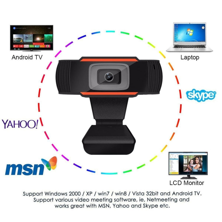 Webcam HD 480P PC Camera for Skype for Android TV   Rotatable Computer Camera USB Web Cam - HD Camera by PMC TechLife | Online Shopping South Africa | PMC TechLife | Buy Now Pay Later Mobicred