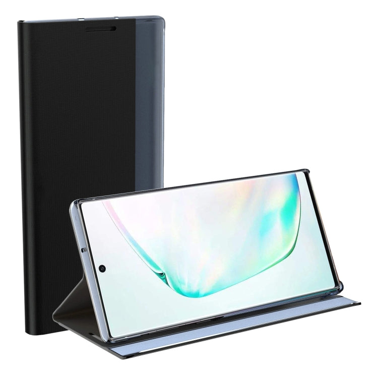 For Galaxy S20 Plus Side Display Magnetic Horizontal Flip Plain Texture Cloth + PC Case with Holder & Sleep / Wake-up Function(Silver) - Galaxy Phone Cases by PMC TechLife | Online Shopping South Africa | PMC TechLife