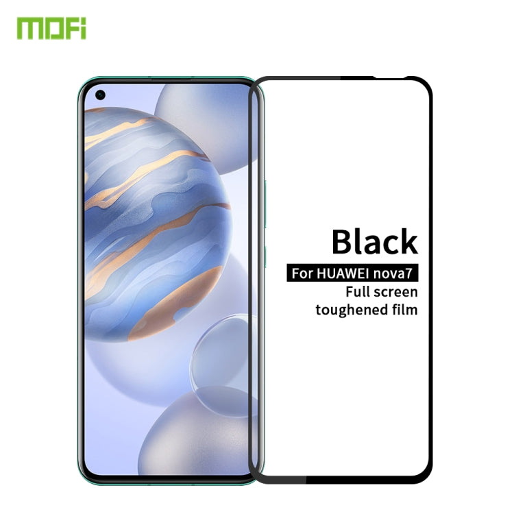 For Huawei Honor 30 / Nova7 MOFI 9H 2.5D Full Screen Tempered Glass Film(Black) - Honor Tempered Glass by MOFI | Online Shopping South Africa | PMC Jewellery