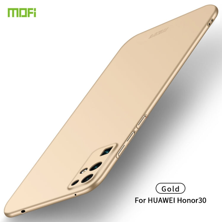 For Huawei Honor 30 MOFI Frosted PC Ultra-thin Hard Case(Gold) - Honor Cases by MOFI | Online Shopping South Africa | PMC TechLife | Buy Now Pay Later Mobicred