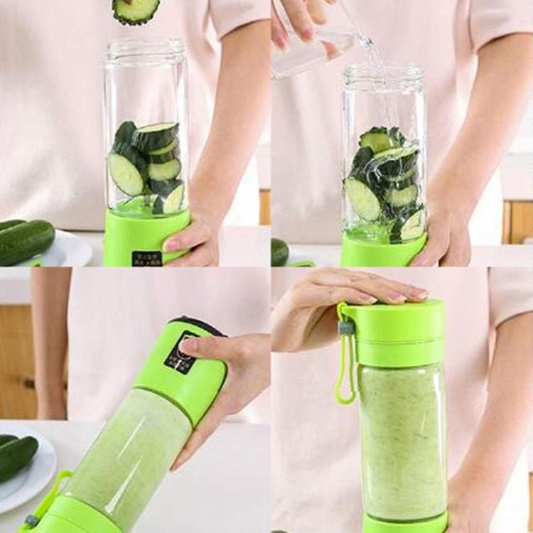 USB Rechargeable Electric Automatic Vegetable Fruit Citrus Orange Juice Maker Cup Mixer Bottle (380ML)(2 Blades Purple) - free shipping - PMC TechLife - Order now!