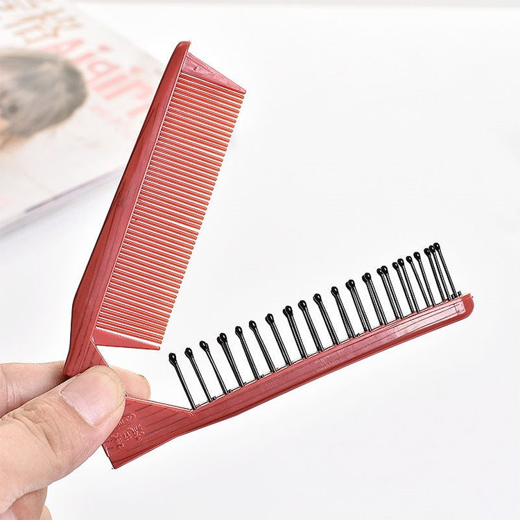 Portable Travel Folding Comb Anti-static Massage Comb(Red Wood Grain) - free shipping - PMC TechLife - Order now!