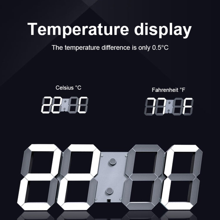 LED Digital Clock Living Room Wall Clock Creative WIFI Clock US Plug, Style:4 Bit WIFI, Color:Sealed Box White - free shipping - PMc TechLife - Order now!