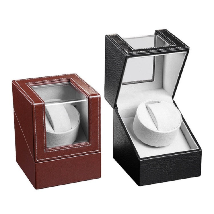 Leather Single Watch Box Electric Motor Watch Shaker Automatic Watch Shaker ���US Plug(Black) - free shipping - PMC TechLife - Order now!