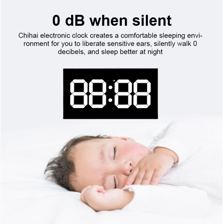 Creative Wall Clock Alarm Clock Simple Remote Control Perpetual Calendar Electronic Clock US Plug, Style:Single-sided Remote Control(Red Font) - Wall Clock by PMc TechLife | Online Shopping South Africa | PMc TechLife | Buy Now Pay Later Mobicred