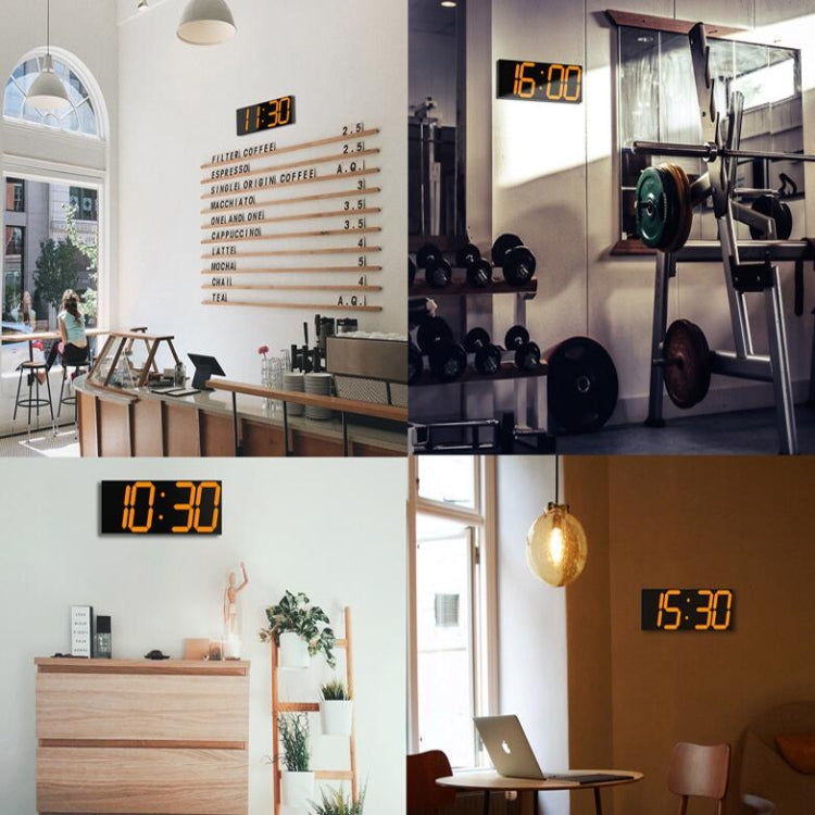 Wall Sticker LED Wall Clock Decorative Clock Creative Acrylic Mirror Clock US Plug, Style:Remote Version Sealed Box(Green Font) - Wall Clock by PMc TechLife | Online Shopping South Africa | PMc TechLife | Buy Now Pay Later Mobicred