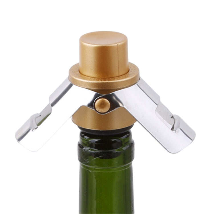 Push-button Stainless Steel Pumping Champagne Stopper Sparkling Champagne Snap Wing Vacuum Wine Stopper(Black) - Bottle Stopper by PMC Jewellery | Online Shopping South Africa | PMC Jewellery | Buy Now Pay Later Mobicred