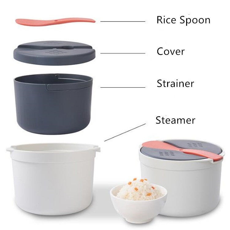 Kitchenware Microwave Oven Utensils Rrice Cooker Heating Steamer Pot Steamed Rice Box(Bright Orange) - Cooking Tools by PMC TechLife | Online Shopping South Africa | PMC TechLife | Buy Now Pay Later Mobicred