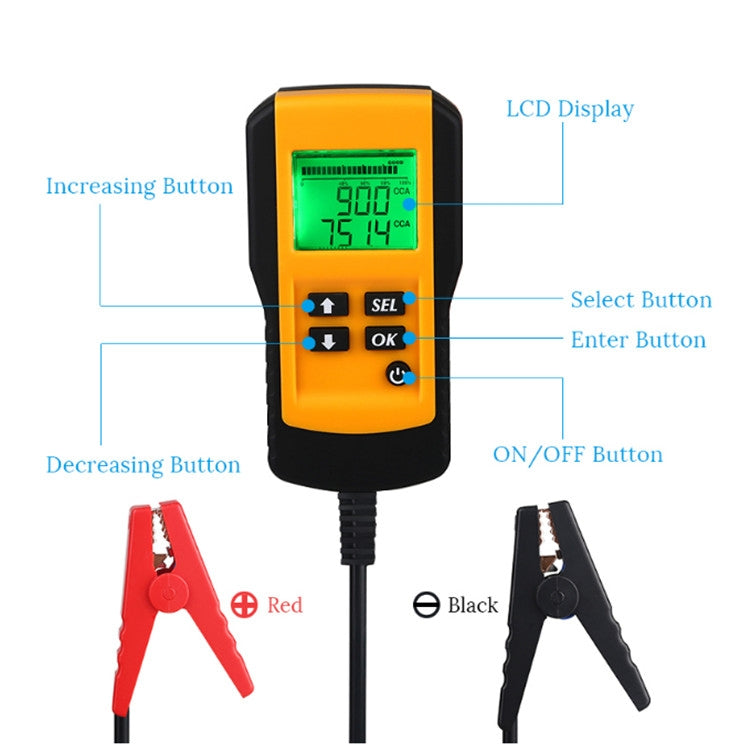 AE300 Car 12V Digital Battery Tester Analyzer - Electronic Test by PMC TechLife | Online Shopping South Africa | PMC TechLife | Buy Now Pay Later Mobicred
