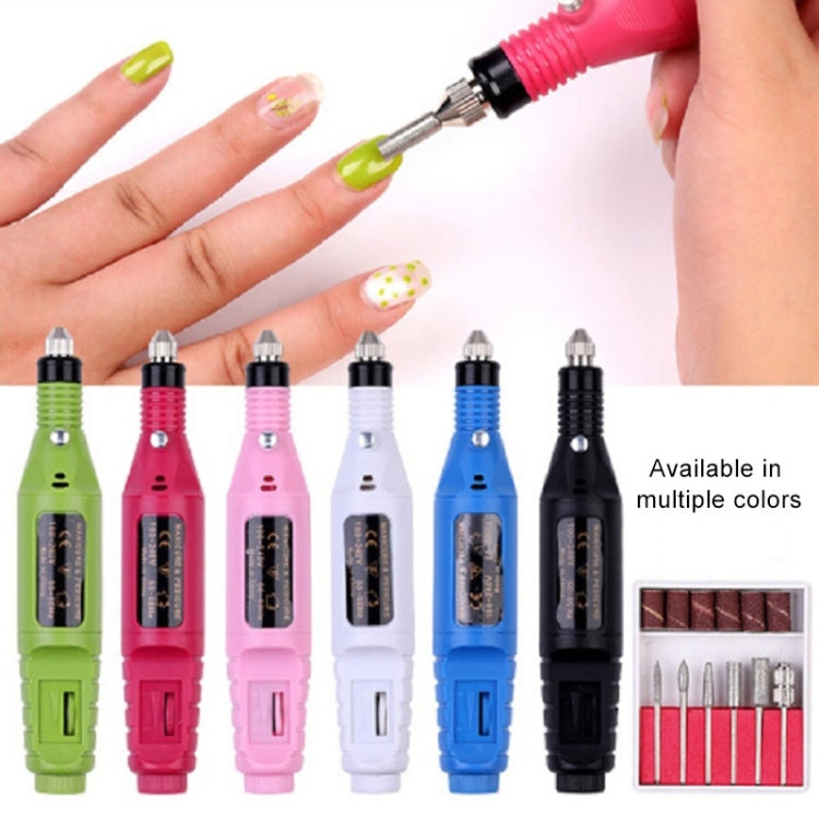 1 Set Power Professional Electric Manicure Machine Pen Pedicure Nail File Nail Tools 6 bits Drill Nail Drill Machine(EU Rose Red) - Grinding Tools & Accessories by PMC Jewellery | Online Shopping South Africa | PMC Jewellery | Buy Now Pay Later Mobicred