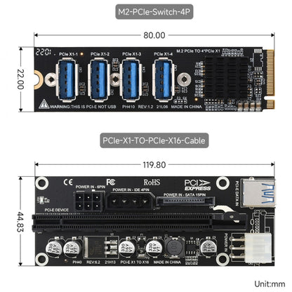 Waveshare PCIe X1 to PCIe X16 Expander, Using With M.2 to PCIe 4-Ch Expander, 24003 - Modules Expansions Accessories by Waveshare | Online Shopping South Africa | PMC Jewellery | Buy Now Pay Later Mobicred