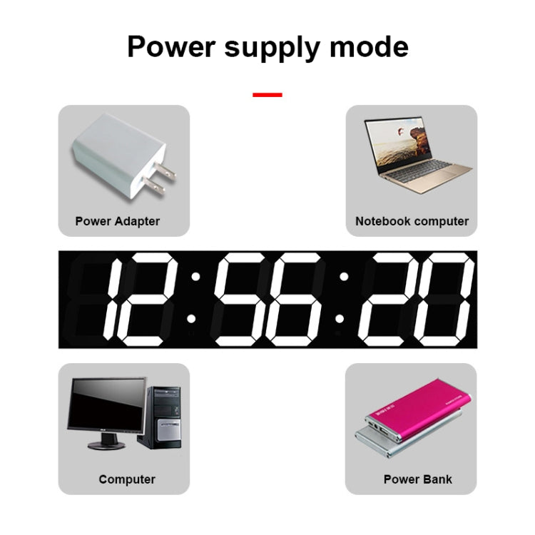 Creative LED Digital Wall Clock Multi-function WIFI Clock, Style:6 Bit Hollow WIFI(White) - Wall Clock by PMc TechLife | Online Shopping South Africa | PMc TechLife | Buy Now Pay Later Mobicred