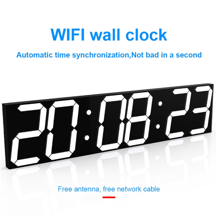 Creative LED Digital Wall Clock Multi-function WIFI Clock, Style:6 Bit Sealed Box WIFI(White) - Wall Clock by PMc TechLife | Online Shopping South Africa | PMc TechLife | Buy Now Pay Later Mobicred