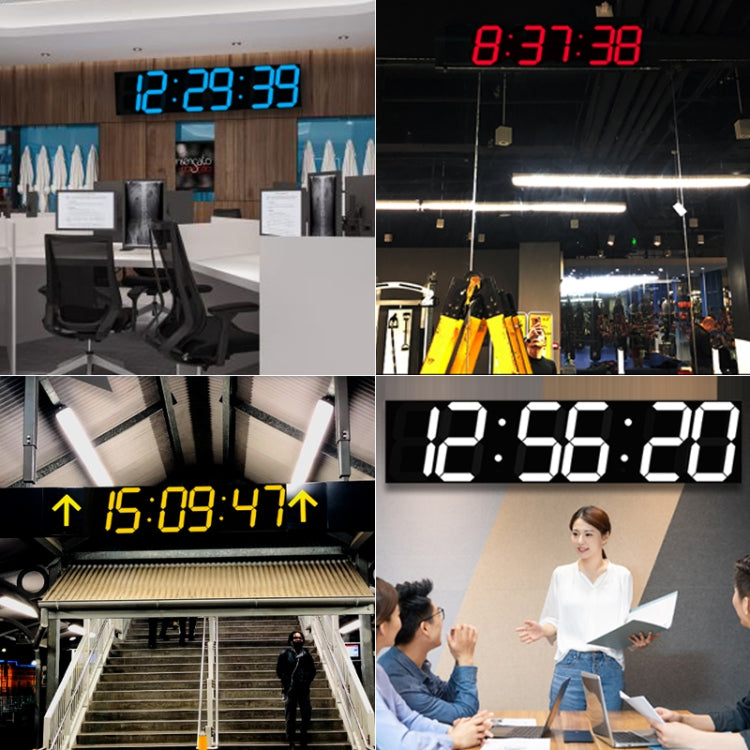 Creative LED Digital Wall Clock Multi-function WIFI Clock, Style:6 Bit Sealed Box WIFI(Red) - Wall Clock by PMc TechLife | Online Shopping South Africa | PMc TechLife | Buy Now Pay Later Mobicred