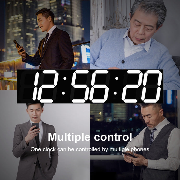 Creative LED Digital Wall Clock Multi-function WIFI Clock, Style:6 Bit Sealed Box WIFI(Ice Blue) - Wall Clock by PMc TechLife | Online Shopping South Africa | PMc TechLife | Buy Now Pay Later Mobicred