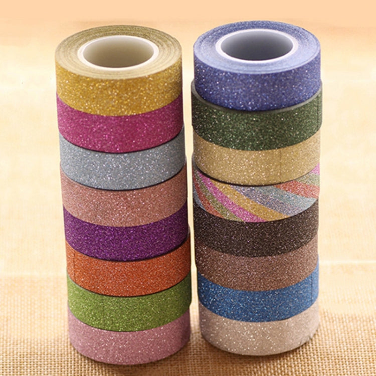 Flash Washi Sticky Paper Tape Label DIY Decorative Tape, Length: 10m(Rose Red) - Tape & Solid glue by others | Online Shopping South Africa | PMC TechLife
