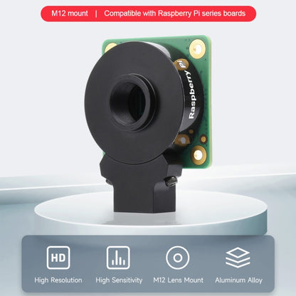 Waveshare For Raspberry Pi Camera M12 High Sensitivity Lens, 12.3MP IMX477R Sensor, 23945 - Raspberry Pi Accessories by WAVESHARE | Online Shopping South Africa | PMC Jewellery | Buy Now Pay Later Mobicred