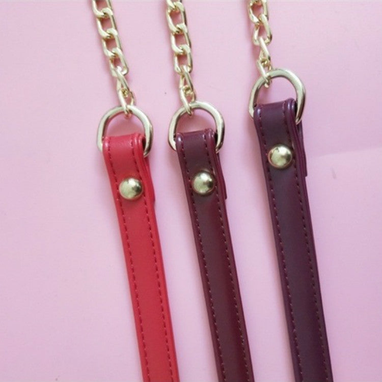 Women Bag PU Leather Chain Long Shoulder Strap Bag Accessories(Red Wine) - Accessories by PMC TechLife | Online Shopping South Africa | PMC TechLife | Buy Now Pay Later Mobicred