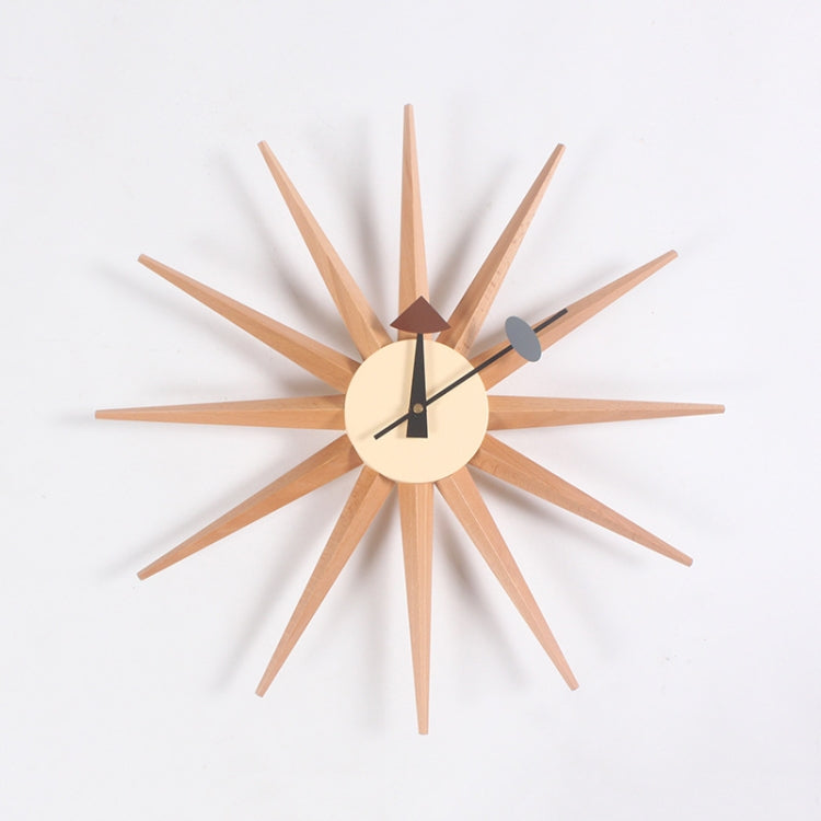 48cm Simple Modern Sun Clock Creative Home Accessories Wall Clock(Log Color Pole) - Wall Clock by PMc TechLife | Online Shopping South Africa | PMc TechLife | Buy Now Pay Later Mobicred