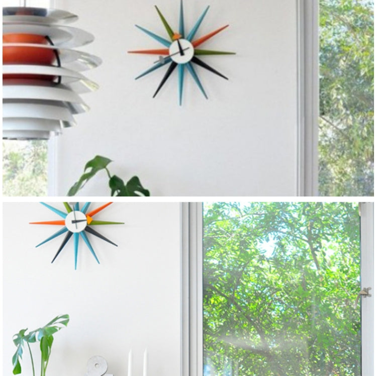 48cm Simple Modern Sun Clock Creative Home Accessories Wall Clock(Blue Pole) - Wall Clock by PMc TechLife | Online Shopping South Africa | PMc TechLife | Buy Now Pay Later Mobicred
