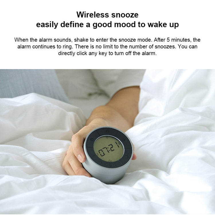 Simple Home Creative Multi-function Charging Stepless Dimming Alarm Clock Night Light(Gray) - Alarm Clocks by PMc TechLife | Online Shopping South Africa | PMc TechLife | Buy Now Pay Later Mobicred