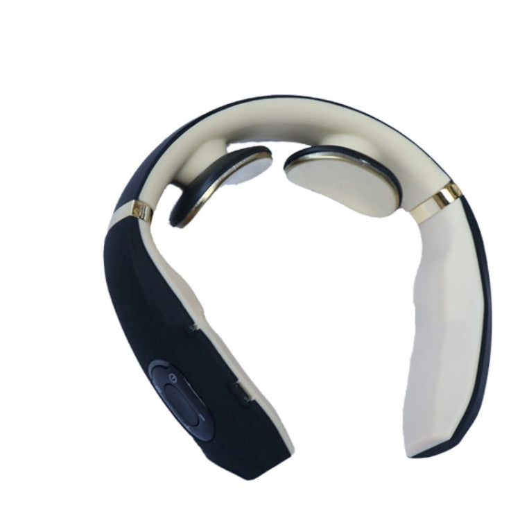 Cervical Vertebra Massager Charging Intelligent Pulse Physiotherapy Instrument Electromagnetic Vibration Neck Protector, Colour:Black - free shipping - PMC TechLife - Order now!
