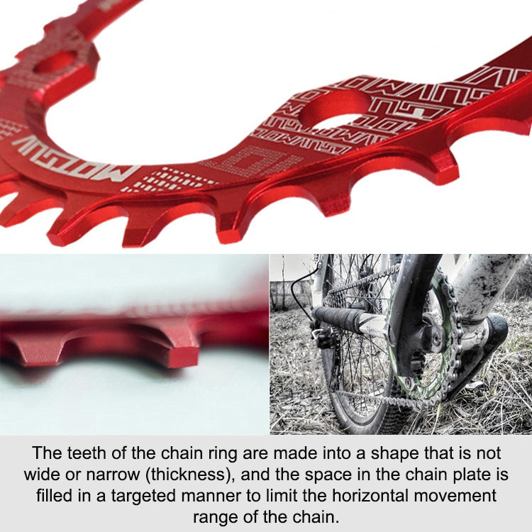 MOTSUV Narrow Wide Chainring MTB  Bicycle 104BCD Tooth Plate Parts(Blue) - Bicycle Brake Parts by MOTSUV | Online Shopping South Africa | PMC TechLife | Buy Now Pay Later Mobicred