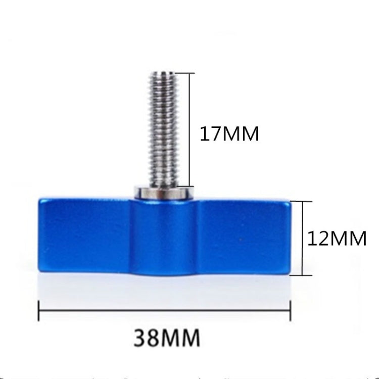 10PCS T-shaped Screw Multi-directional Adjustment Hand Screw Aluminum Alloy Handle Screw, Specification:M6(Blue) - Screws by PMC TechLife | Online Shopping South Africa | PMC TechLife | Buy Now Pay Later Mobicred