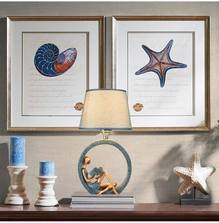 Modern Bedside Reading Statue Base Lamp Home Decoration, Light color:Remote Control Switch Dimming Bulb - Bedside Light by PMc TechLife | Online Shopping South Africa | PMc TechLife | Buy Now Pay Later Mobicred
