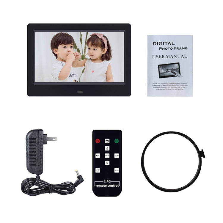 DPF-706-2.4G 7 inch Digital Photo Frame LED Wall Mounted Advertising Machine, Plug:US Plug(White) - 1.5-7.0 inch by PMC Jewellery | Online Shopping South Africa | PMC Jewellery | Buy Now Pay Later Mobicred