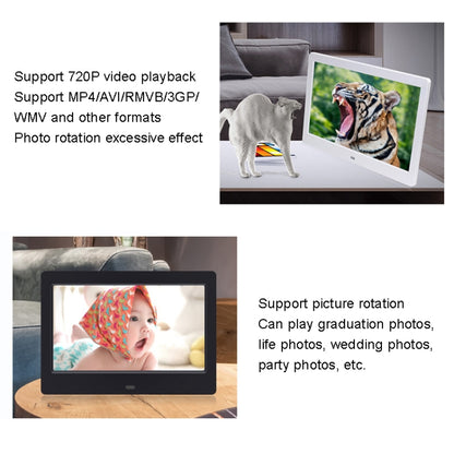 DPF-706-2.4G 7 inch Digital Photo Frame LED Wall Mounted Advertising Machine, Plug:US Plug(White) - 1.5-7.0 inch by PMC Jewellery | Online Shopping South Africa | PMC Jewellery | Buy Now Pay Later Mobicred