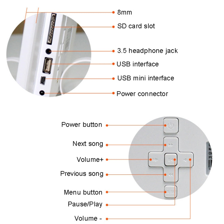 DPF-106 10.1 inch Digital Photo Frame LED Video Advertising Machine, Plug:UK Plug(White) - 11 inch Below by PMC Jewellery | Online Shopping South Africa | PMC Jewellery | Buy Now Pay Later Mobicred