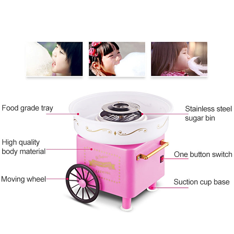 Retro Trolley Mini Cotton Candy Machine, Specification:National Standard 220 V(Pink) - free shipping - PMC TechLife - Order now!