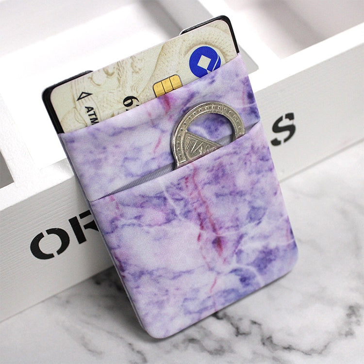 Marble Pattern Road Stretch Phone Back Plastic Card Holder Sticky Phone Clip(Red) - Card & Passport Bags by PMc TechLife | Online Shopping South Africa | PMc TechLife | Buy Now Pay Later Mobicred