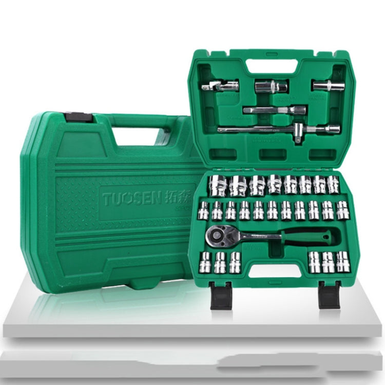 TUOSEN 32 In 1 Sleeve Combination Tool Auto Repair Tool Casing Wrench Set, Style:Mirror - Hand Tool Sets by PMC TechLife | Online Shopping South Africa | PMC TechLife | Buy Now Pay Later Mobicred