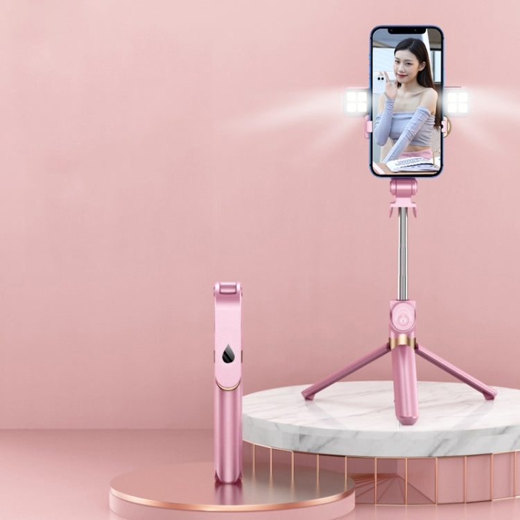 XT06S Live Beauty Bluetooth Tripod Selfie Stick(Pink) - Selfie Sticks by PMC TechLife | Online Shopping South Africa | PMC TechLife | Buy Now Pay Later Mobicred