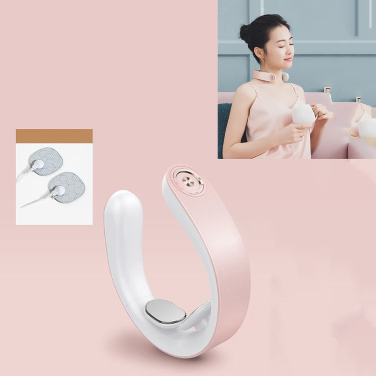 Intelligent Shoulder and Neck Massage Instrument PGG Cervical Spine Physiotherapy Massage Heating Multi-function Neck Protection Instrument, Style:With Patch(Pink) - free shipping - PMC TechLife - Order now!