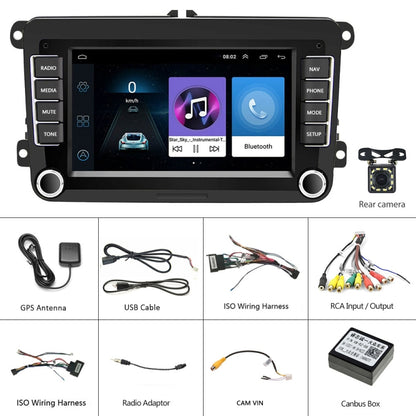 A3040 For Volkswagen 7-inch 2+32G Android Car Navigation Central Control Large Screen Player With Wireless CarPlay, Style:Standard+12Lights Camera - Car MP3 & MP4 & MP5 by PMC Jewellery | Online Shopping South Africa | PMC Jewellery | Buy Now Pay Later Mobicred